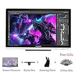 Huion GT-220 V2 Silver Graphics Drawing Tablet Monitor with 8192 Levels Pen Pressure 21.5 Inch HD 1920 x 1080 Pen Display for Windows and Mac