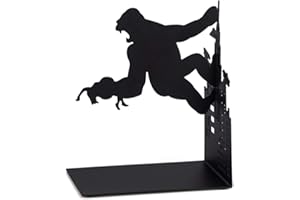 Balvi - Kong Serre-Livres décoratifs en métal de Couleur Noire. Design Original