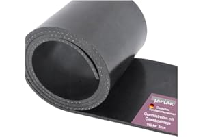 sarian Gummistreifen mit Gewebeeinlage Stärke 3mm viele Größen Schutzmatte Gummidichtung Bodenmatte Gummimatte Gummiunterlage Industriequalität Vollgummi Schürfleiste Hartgummi