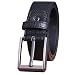 Produktbild herren gürtel schwarz 130 cm Business Vollrindleder Gürtel Leder Gürtel Cool Herrengürtel Jeansgürtel Retro Beiläufige Breite Dornschließe Gürtel für Männer G-WDLO-002-03-01