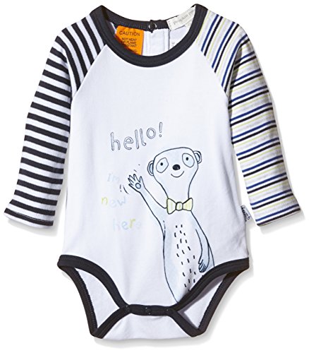 Pumpkin Patch Unisex Baby Meerkat Long Sleeve Bodysuit Plain Bodysuit, White (Clean White), 0-3 Months (Manufacturer Size:0-3M)