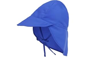 LACOFIA Sombrero de Playa de protección Solar para bebé Gorro de Verano de Solapa Ajustable Super Suave para niños