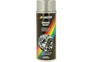 Peinture pour Moteur Motip - Bombe Aérosol Spray de Peinture pour Moteur Auto Moto - Aluminium - 400 ml - Ref. 04093