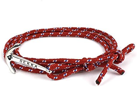 Bracelet, anchor hooks Red