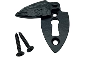 JAM2DAY Escutcheon de tapa de ojo de cerradura antiguo negro con tornillos