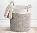 LA JOLIE MUSE Storage Basket Large H38 x D32cm Cotton Rope Woven Baskets Terracotta for Toy Laundry Towel Gift