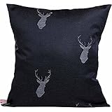 Jaquard Hirsch grau/schwarz Jaquard Hirsch grau/schwarz