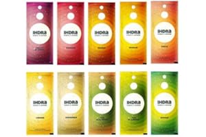 Ihdra Insaporitori D'acqua Senza Zuccheri Aggiunti, Senza Glutine 100% Naturali:Arancia,Ananas,Fragole,Frutti di Bosco,Limone,Pesca,Mandorla,Mango,The Limone e The Pesca. 10 astucci da 10 buste