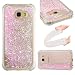 Produktbild Thrion Original Glitzer Flüssig Treibsand Clear Transparent TPU Bumper Smartphone Handyhülle Schutzhülle für Galaxy A5 2017 Case Cover Handy Hüllen - Rosa