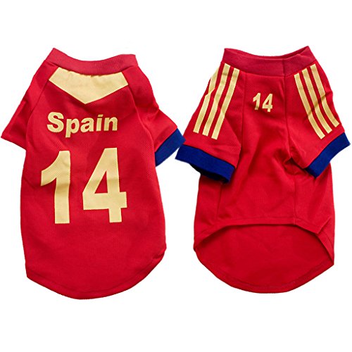 Pawz Road 2014 Soccer World Cup Pet Football Tshirt Dog Sweater Sport