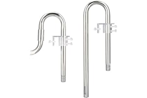 MiOYOOW Zestaw rur do lilii, 12/16 mm rura z lilii akwariowej zgarniacz odpływ lilia wodna rura ze stali nierdzewnej do akwarium sadzony zbiornik