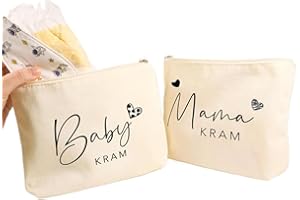 ZILZUFA 2 Stück Geschenke Für Werdende Mutter Geschenk zur Geburt Baby Kram Geschenk Für Werdende Mama Geschenke für Schwangere Mutter Beutel mit Reißverschluss Babyparty Geschenke für Mama