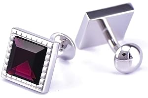 S&W SHLAX&WING S & W Hochzeit Manschettenknöpfe für Männer Manschetten mit Geschenkbox Crystal Emaille Business für Smoking Shirts