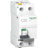 Schneider Electric A9Z21225 Acti 9 iID RCCB, Type A, 2P, 25A, 30mA, 73mm x 36mm x 91mm, White