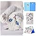 Price comparison product image UK-Cherry Galaxy Tab A 10.5 Case, Flip PU Leather Wallet Tablet Case for Samsung Galaxy Tab A 10.5-inch 2018 version (White cat)