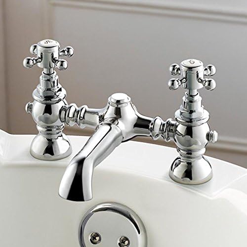Low Pressure Traditional Chrome Bath Filler Mixer Tap Vintage Bathroom Faucet TB34