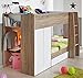 Produktbild Pharao24 Kinderhochbett mit integriertem Schrank 90x200