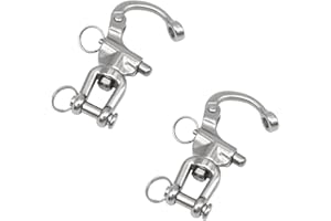 Aweisile Moschettone Girevole 2 Pezzi Moschettone in Acciaio Inossidabile Sgancio Rapido Moschettone Moschettone Moschettone Girevole Sgancio Rapido Grilli Girevole Grillo per Barche a Vela