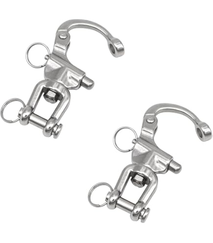 Schnappschäkel Mit Wirbelauge - Edelstahl V4A Für Marine-Einsatz