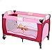 TecTake New portable child baby travel cot bed playpen with entryway -different colours- (Pink)