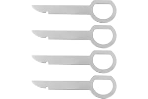 Enzyluxe 4pcs Car Radio Removal Tool Key, DIN Release Keys, Radio Removal Keys, Release Keys Extraction Tool (COLOUR:Silver)