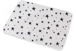 EODKSE Almohadilla De Cuna para Bebé, Cambiador bebe portatil impermeable, Colchón Bebé Lavables Cama para Bebés Colchón Pañales, Cambiador bebe plegable acolchado, Cambiador de viaje, 50x70cm