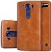 Produktbild MYLB Schlank Buch-Stil PU-Leder Flip-Fallabdeckung hülle tasche Schutzhülle case cover für LG V10 Smartphone (braun)
