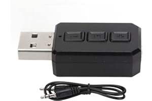 ASHATA Adapter USB Bluetooth do Komputera, Odbiornik Bluetooth Dongle 2 w 1, Bezprzewodowy Nadajnik-odbiornik BT, Adapter USB Mini Bluetooth 5.0, do Komputerów Stacjonarnych Laptop TV Konsole do Gier