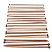 Produktbild Foxnovo professionelle Stricknadeln aus karbonisiertem Bambus, Einzelspitze, Häkel-/Stricknadeln, 2,0 mm-10 mm, 18 Paar/36 Stück