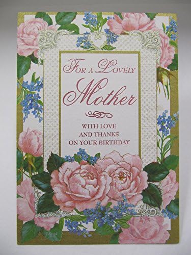 HALLMARK WONDERFUL WORDS COLOURFUL FLOWERS LOVELY MOTHER BIRTHDAY GREETING CARD