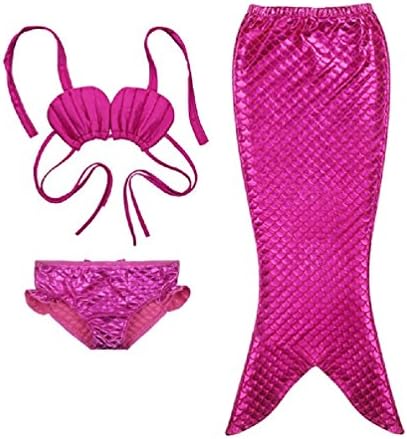 Mythgiftuk Baby Girls Mermaid Tail Bath Split Swimsuit Costume Swimsuit Bikini Set