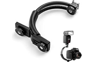 Fotover Support de flash courbé en forme de C pour flash photo vidéo DV Mini DV caméscope DSLR DC