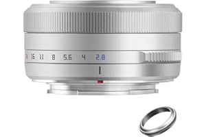TTARTISAN AF 27mm F2.8 Fuji X Autofocus Lens, APS-C Ultra-Compact Pancake Lens Full Metal Body with Clicked Aperture Ring for Fujifilm X Mount Cameras (Silver)