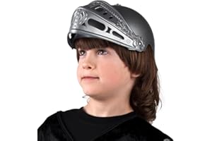 Boland 44033 - Casco de caballero para niños, gris, con visera abatible, plástico, casco de caballero, carnaval, Halloween, fiesta temática, disfraz, teatro