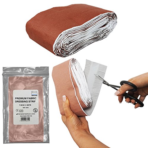 Sponsored Ad – Large Length 5m Adhesive First Aid Fabric Plaster Dressing Strip, 7.5cm Width - Single Pack