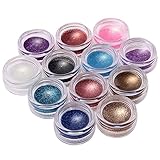 FACILLA® Set Glitter Powder Pure Nail Art Tips UV Gel Builder DIY Decoration 12 Pots