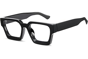 Cyxus Thick Frame Computer Glasses Blue Light Glasses for Men Women Reduce Eye Strain UV Blocking for Computer Screen 8143