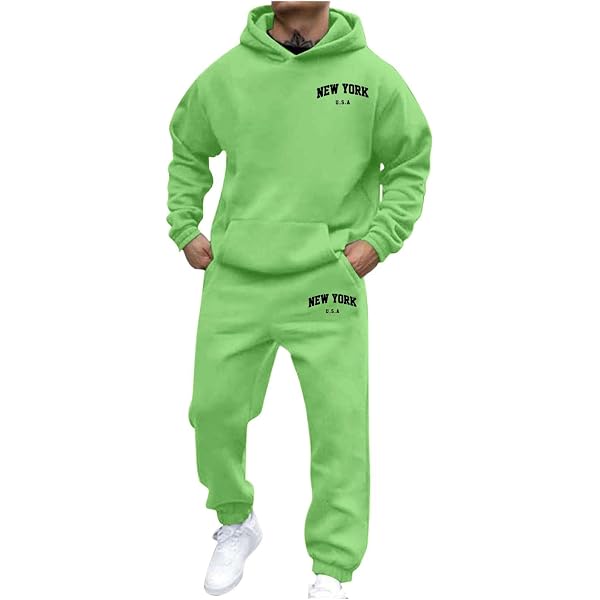 Survêtement Homme 2 Pièces – Sweat à Capuche + Pantalon Jogging, Confortable Et Respirant Pour Le Sport
