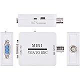 Convertisseur vidéo Mini HD VGA en BNC, Adaptateur vidéo VGA vers BNC alimenté par USB Convertisseur Audio 1080P pour la vidé