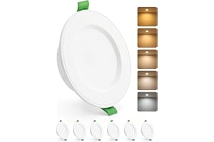 HOMEOW LED infälld spotlight 230V 80mm – 100mm hålmått, 7W LED Spot 2700K 3000K 4000K 5000K 6000K, takspot infälld belysning