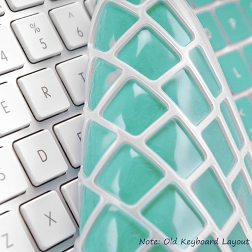 GMYLE Türkis 4 in 1 Hülle Tasche für Macbook Pro 13 Zoll – Weicher Transportbeutel – Tastatur-Abdeckung (US Layout) – Schutzfolie für den Bildschirm (nicht für MacBook Pro Retina 13) - 5