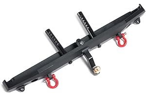 ZUOLAN XUNJIAJIE Paraurti posteriore in acciaio con luci posteriori/grillo/gancio di traino per TRX4, SCX10-II 1/10 Crawler Auto