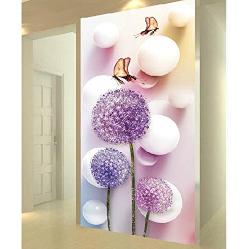 Moresave 5D DIY Runder Diamant Stickerei Löwenzahn Malerei Kreuz Stich