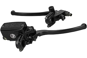 ARAMOX Leva Freno Idraulico in Lega di Alluminio CNC, Gruppo Leva Frizione Freno Idraulico Universale Nero da 22 Mm per Moto