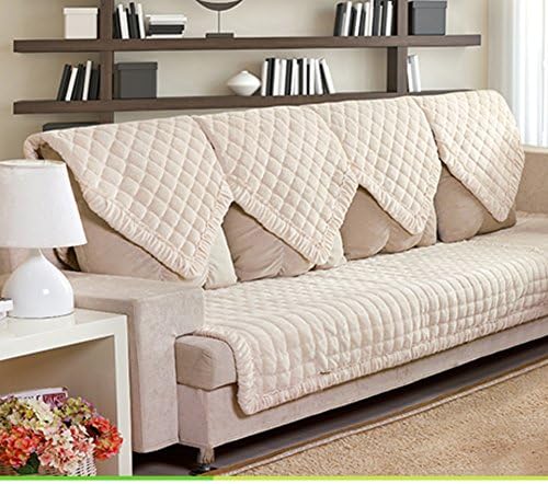 Sofa Slipcovers,Sofa Covers,Protector FurnitureWinter padded plush sofa cushions/Fabric seat cushion / non-slip leather sofa towel-A 70x180cm(28x71inch)