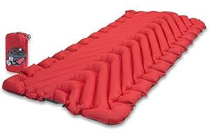 Klymit Static V Luxe - Almohadilla de Dormir Extra Ancha (30 Pulgadas), Mejor Equipo de Campamento para mochileros, Acampar y Senderismo, (76 cm de Largo x 30 Pulgadas de Ancho x 30 Pulgadas de Alto)