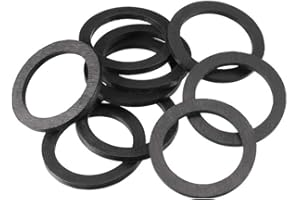 Schläfer 184710 | Joints plats plomberie pour raccords de tuyaux 1 1/2", Rondelles en caoutchouc pour filtre robinets, Joint plat de siphon de Salle de Bain ou de Cuisine (5 pièces, 45x34x3mm)