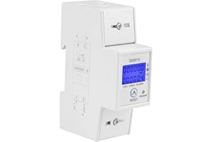 MLMLH Medidor de energía monofásico, Medidor de energía Digital, Monitor de Uso de Electricidad en riel DIN 5-80A 230V 50Hz Medidor de vatios Medidor de Kwh, Pantalla de retroiluminación LCD