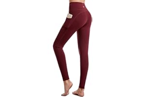 CAMBIVO Legging de Sport Femme, Pantalon de Yoga avec Poches, Pantalon Femme Taille Haute pour contrôler du Ventre, Pantalon de Sport avec Tissu Etirable pour Pilates, Exercices, Coures