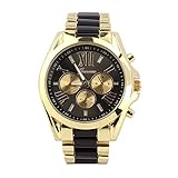 redcrest (TM) XXX Fashion Herren Geneva Marke Full Stahl Quarzuhr Damen Luxus-Casual Kleid Armbanduhren Damen Gold Zifferblatt Uhr Legierung relogio